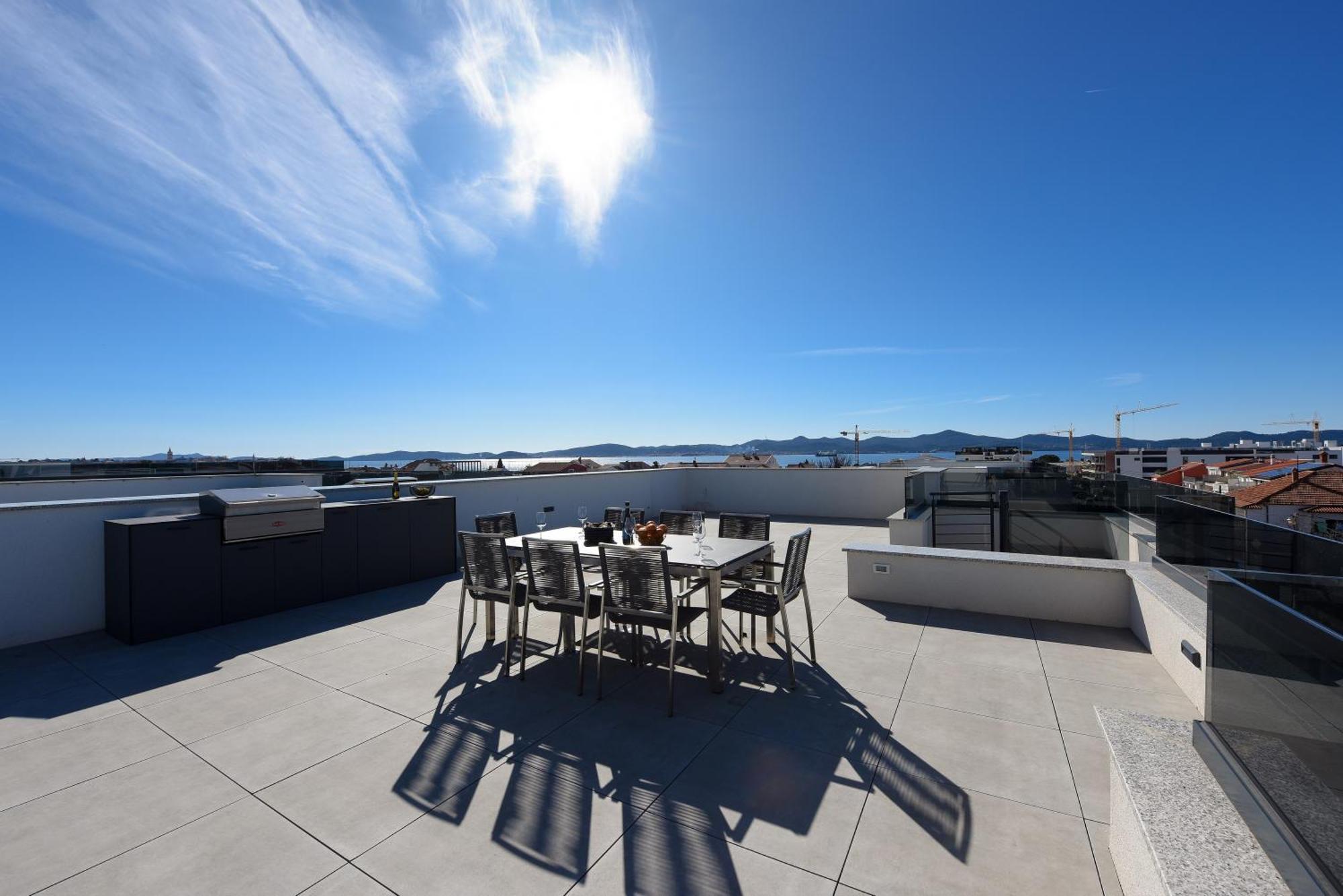Fux Penthouse Whirlpool Meerblick Zadar Exterior foto